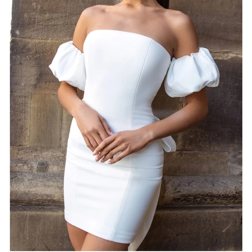 NADINE MERABI Emiliee White Dress